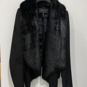 Bcbg maxazria faux fur jacket